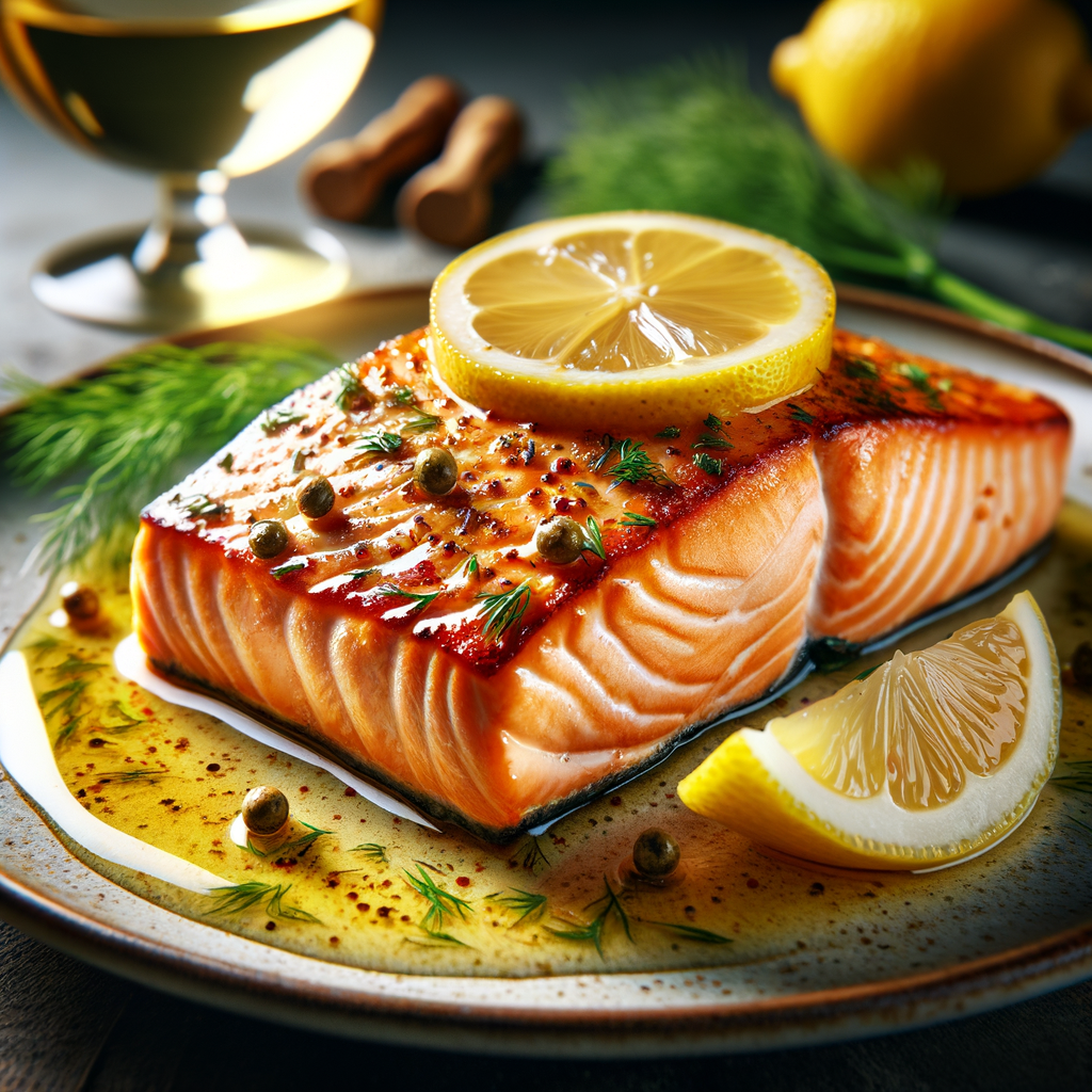 Gebratener Lachs mit Zitronensauce